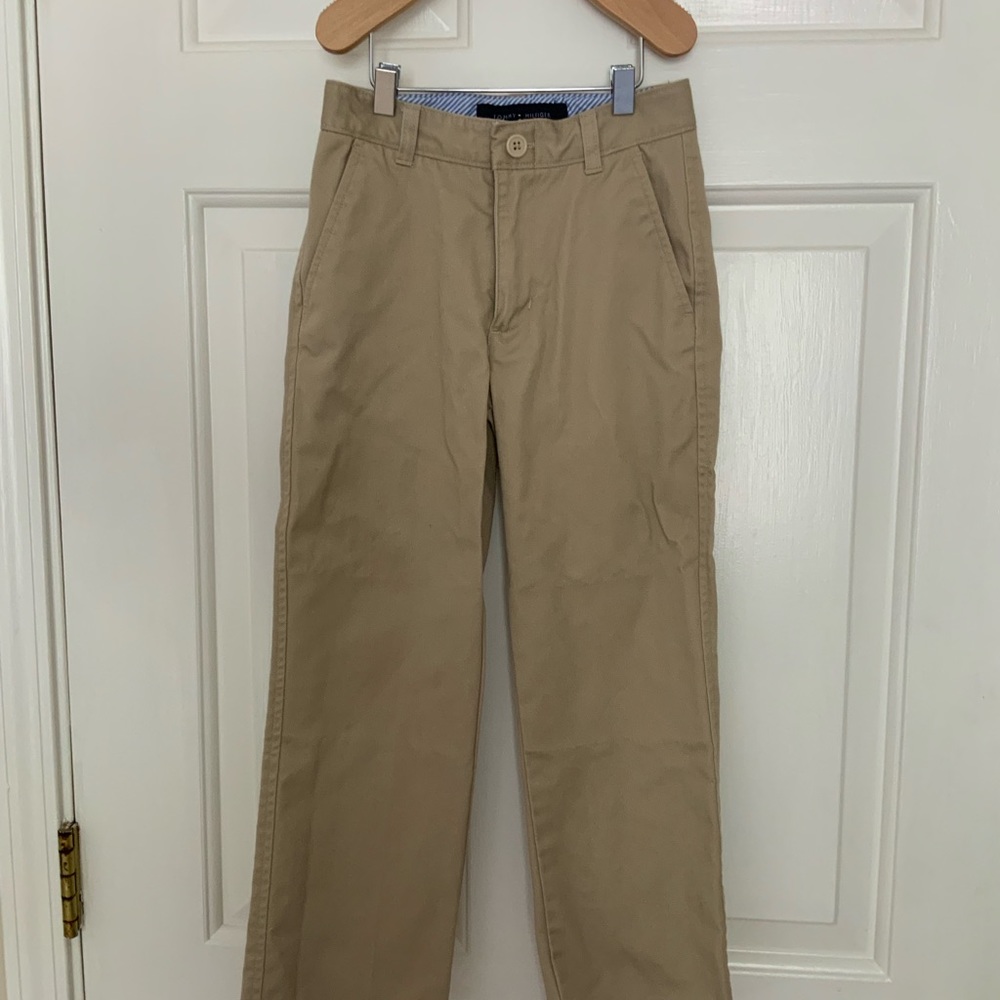 Tommy Hilfiger Boys Khaki Chino pants size 7 slim